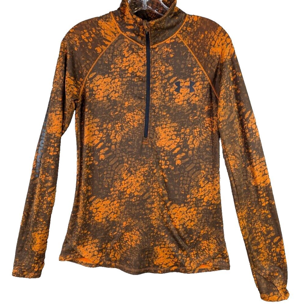 Under Armour Tough Mudder Pullover Half-Zip‎ Orange/Black Cold Gear Women's XS?